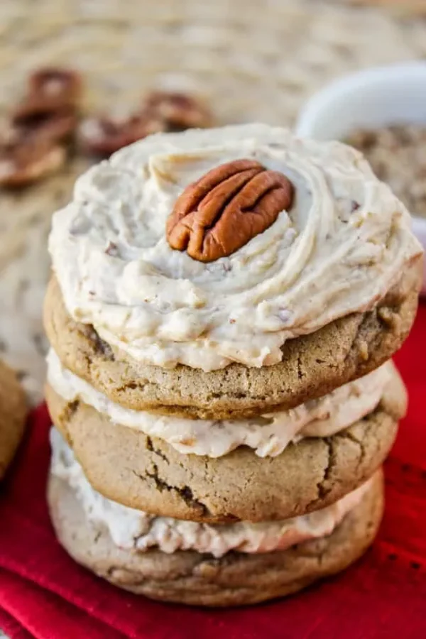 cinnamon cookies with maple frosting.