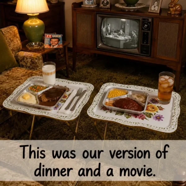 May be an image of television and text that says 'TV GUIDE DE E This was our version of dinner and a movie.'