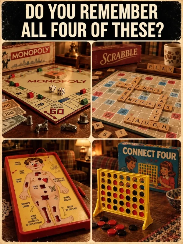 May be an image of ‎text that says '‎DO YOU REMEMBER ALL FOUR OF THESE? MONOPOLY SCRABBLE 2 MONOPOLY P.LAY 500 100 G0 M E, M/E./A 라산스 T L/A/UG.H. R S BRLAIN FREEZE CONNECT mnazzr FOUR BSTTERFLIES STUMACH SPARE RIAS WRITER'S מש BASKET WATSR WATER EE UN TWE ANKLE BOKE BONE DNNE NNECTED NEGTE KNEE MECTED N TOT EKHEE‎'‎
