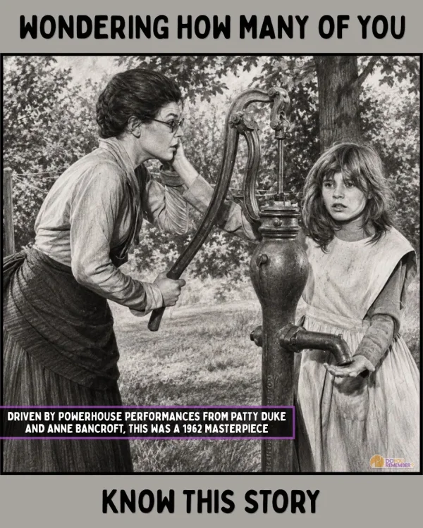May be an image of text that says 'WONDERING o MANY OF YOU DRIVEN BY POWERHOUSE PERFORMANCES FROM PATTY DUKE AND ANNE BANCROFT, THIS WAS A 1962 MASTERPIECE DOYOUL REMEMBER? κ THIS KNOWTHISSTORY STORY'