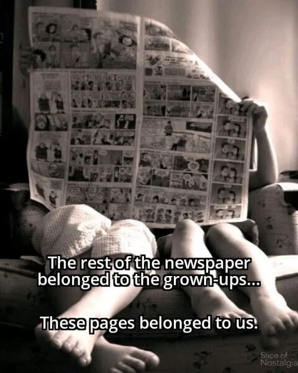 May be an image of text that says 'The restof of the newspaper belonged to the grown-ups... These pages belonged to นร.'