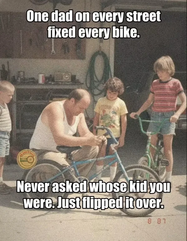 May be an image of child, bicycle, scooter and text
