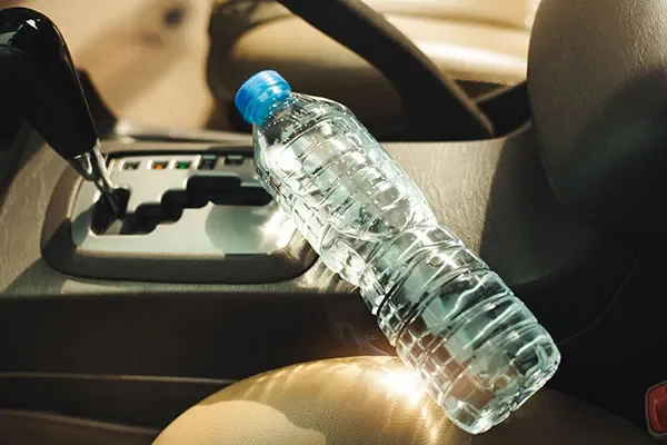 Your car is turning bottled water into a plastic... Your car is turning bottled water into a plastic...