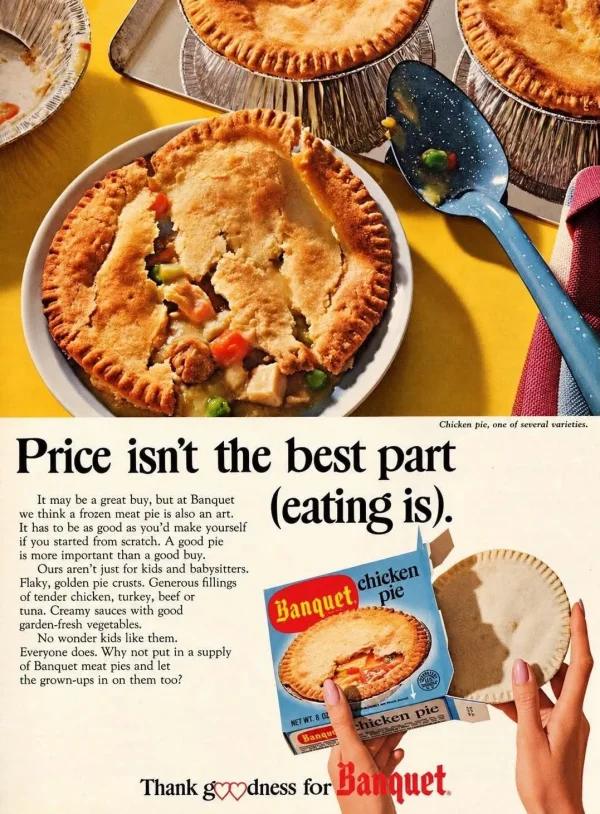 May be an image of potpie and text