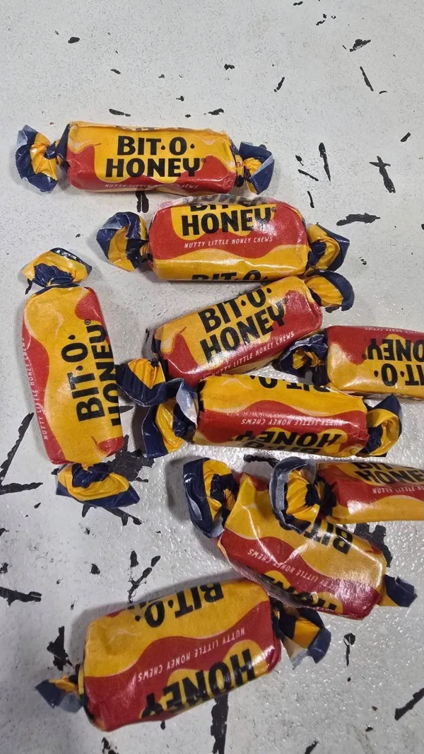 May be an image of bubble gum, baked beans and text
