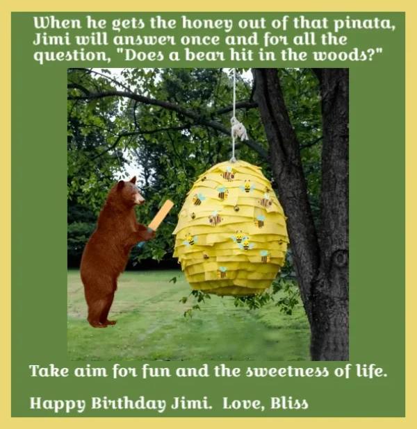 Bear party honey pinata card.webp